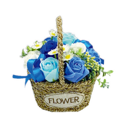 【ソープフラワー】アムール・デ・フルール/フラワーガーデンバスケット ブルー/AM26GBB