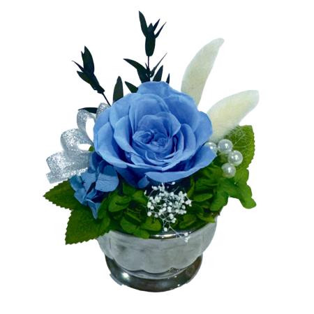 【ソープフラワー】アムール・デ・フルール/プリシルバー・ルーチェ1輪 ブルー/AM26L1B