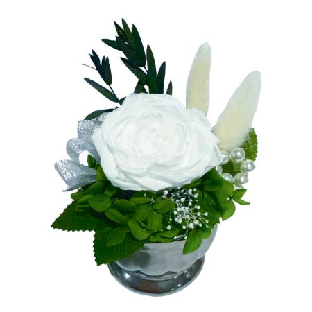 【ソープフラワー】アムール・デ・フルール/プリシルバー・ルーチェ1輪 ホワイト/AM26L1W