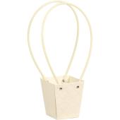 SG Wonder zone/エンボスペーパーバッグダ鉢２．５号用ホワイト/381-026W