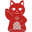SG Wonder zone/華の舞 七宝招き猫 レッド/132-790035-18