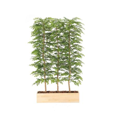 【直送】 【人工観葉植物】光の楽園/光触媒 ウッドプランターライトトネリコ1.8(組立式)/2610A1500 ※返品・代引・キャンセル不可