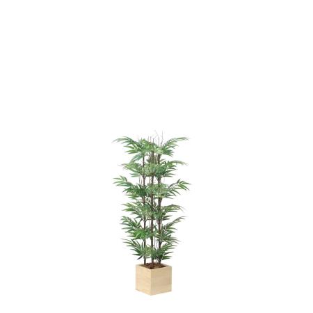 【直送】 【人工観葉植物】光の楽園/光触媒 ウッドボックス黒竹1.2/2632A300 ※返品・代引・キャンセル不可