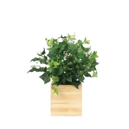 【直送】 【人工観葉植物】光の楽園/光触媒 ウッドボックスK/937R165 ※返品・代引・キャンセル不可
