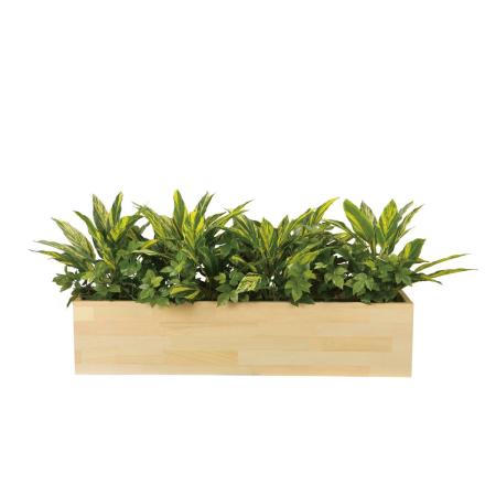 【直送】 【人工観葉植物】光の楽園/光触媒 ウッドボックスH/2624A380 ※返品・代引・キャンセル不可
