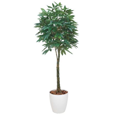 【直送】 【人工観葉植物】光の楽園/光触媒 パキラ 2.0/140R830 ※返品・代引・キャンセル不可