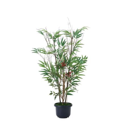 【直送】 【人工観葉植物】光の楽園/光触媒 黒竹&南天1.0(幹:天然黒竹)/2011R160 ※返品・代引・キャンセル不可