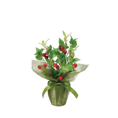 【直送】 【人工観葉植物】光の楽園/光触媒 サクランボ/2098R35 ※返品・代引・キャンセル不可
