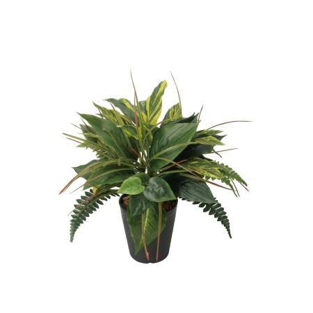【直送】 【人工観葉植物】光の楽園/光触媒 ミックスフィロ/2623A80 ※返品・代引・キャンセル不可