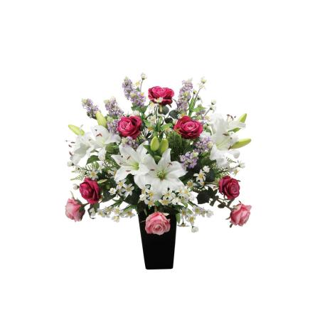 【直送】 【造花】光の楽園/光触媒 プレミアムカサブランカ/2368R250 ※返品・代引・キャンセル不可