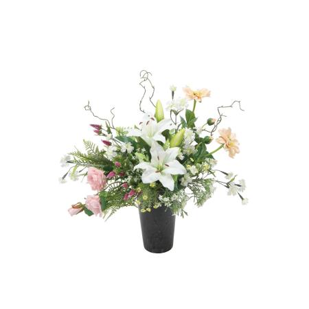【直送】 【造花】光の楽園/光触媒 ツインカサブランカ/460R140 ※返品・代引・キャンセル不可