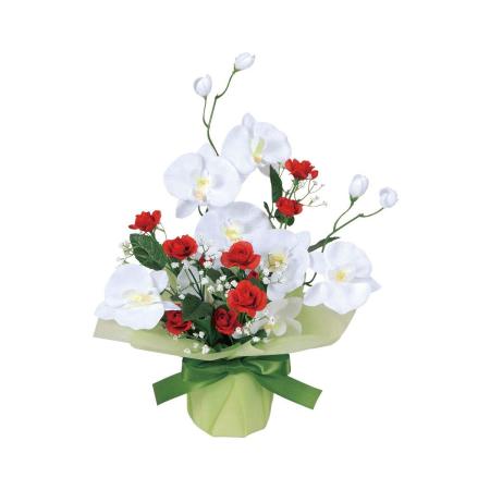 【直送】 【造花】光の楽園/光触媒 ブライトコチョウラン/64R40 ※返品・代引・キャンセル不可