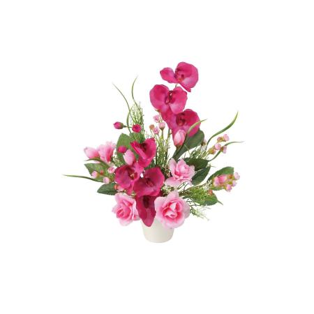 【直送】 【造花】光の楽園/光触媒 ラベンダーローズ/2702A40 ※返品・代引・キャンセル不可