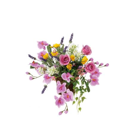 【直送】 【造花】光の楽園/光触媒 壁掛けスイートラベンダー/752R110 ※返品・代引・キャンセル不可