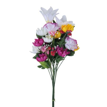 【直送】 【造花】光の楽園/光触媒 上手組仏花ミックス1本/2692A28N ※返品・代引・キャンセル不可
