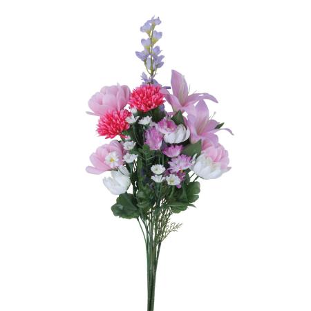 【直送】 【造花】光の楽園/光触媒 上手組仏花ピンク1本/2694A28N ※返品・代引・キャンセル不可