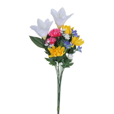 【直送】 【造花】光の楽園/光触媒 手組仏花ボールマム1本/2697A18N ※返品・代引・キャンセル不可