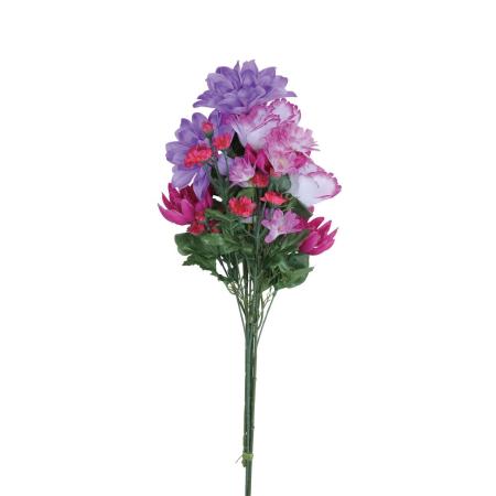 【直送】 【造花】光の楽園/光触媒 手組仏花トルコキキョウ1本/2698A18N ※返品・代引・キャンセル不可