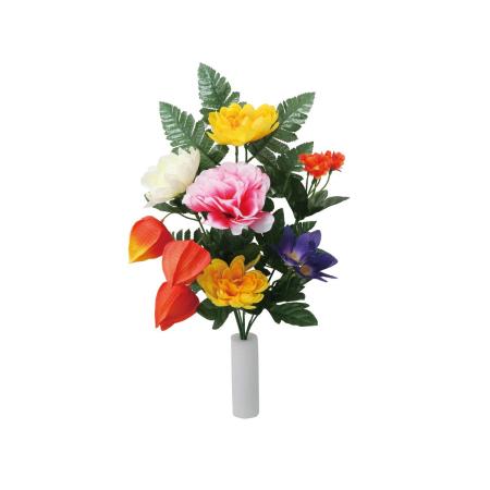 【直送】 【造花】光の楽園/光触媒 ほうずき付き仏花1本/2562R17N ※返品・代引・キャンセル不可