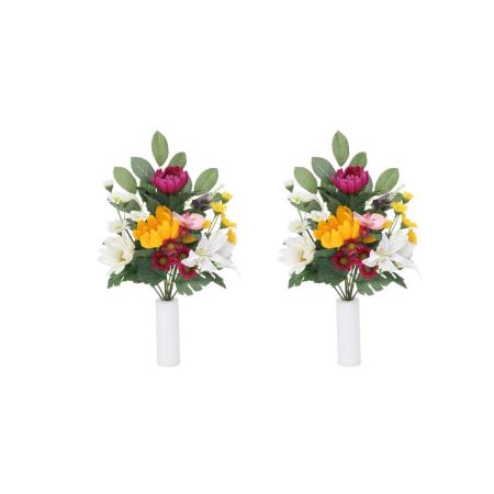【直送】 【造花】光の楽園/光触媒 上仏花中1本/854R23N ※返品・代引・キャンセル不可