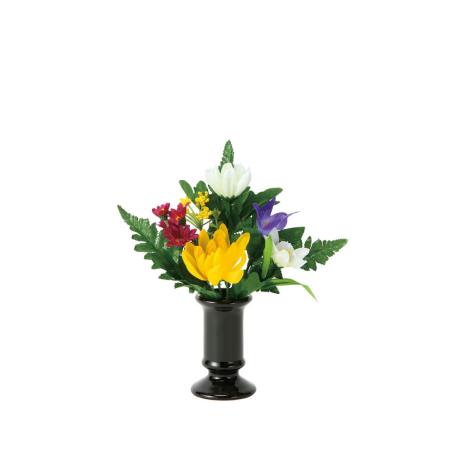 【直送】 【造花】光の楽園/光触媒 仏花マム(器付)1個/2389R22N ※返品・代引・キャンセル不可