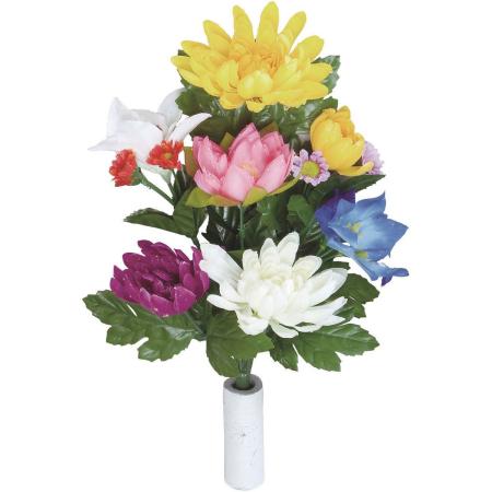 【直送】 【造花】光の楽園/光触媒 仏花菊1本/110R15N ※返品・代引・キャンセル不可