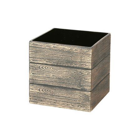 大橋新治商店/木目角箱　ブラウン/56-2116