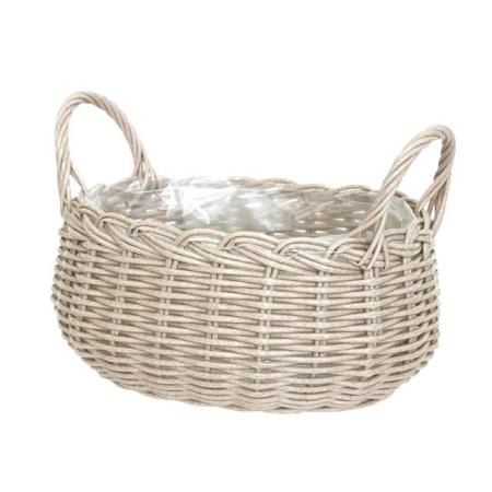 大橋新治商店/ペールグレー バスケット L/34-0136