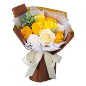 ソープフラワー】松野ホビー/スタンドキュートシャボン9輪ブーケ袋付