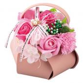 ソープフラワー】松野ホビー/シャボン合皮バスケットBOX レッド/GM