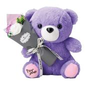 ソープフラワー】松野ホビー/3輪抱っこベアー レッド/GM-5434 - 花材