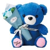 ソープフラワー】松野ホビー/3輪抱っこベアー レッド/GM-5434 - 花材