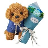 ソープフラワー】松野ホビー/3輪ブーケドッグ ブルー/GM-5744 - 花材