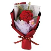 造花】松野ホビー/ニットフラワーローズブーケBOX ピンク/GM-5653 - 花