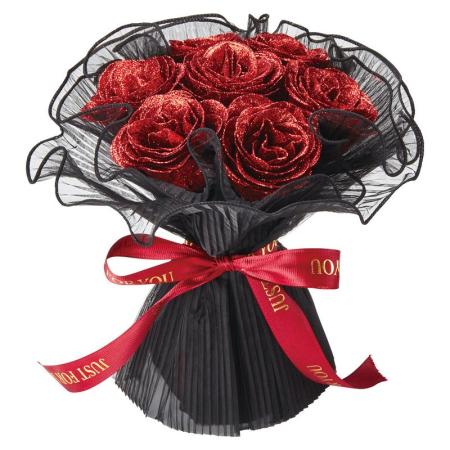 松野ホビー/【造花】グリッターローズ レッド/GM-5938