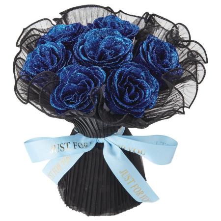 松野ホビー/【造花】グリッターローズ ロイヤルブルー/GM-5942