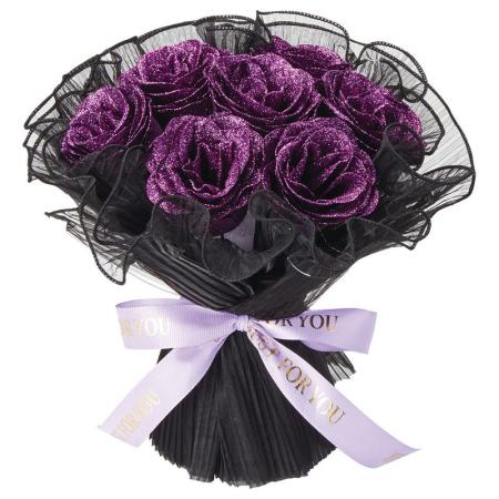 松野ホビー/【造花】グリッターローズ バイオレット/GM-5943