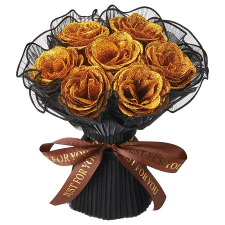 松野ホビー/【造花】グリッターローズ ゴールド/GM-5944