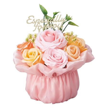 【ソープフラワー】松野ホビー/オーガンジーフリルシャボンポット ピンク/GM-5845