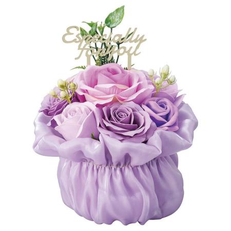 【ソープフラワー】松野ホビー/オーガンジーフリルシャボンポット パープル/GM-5847