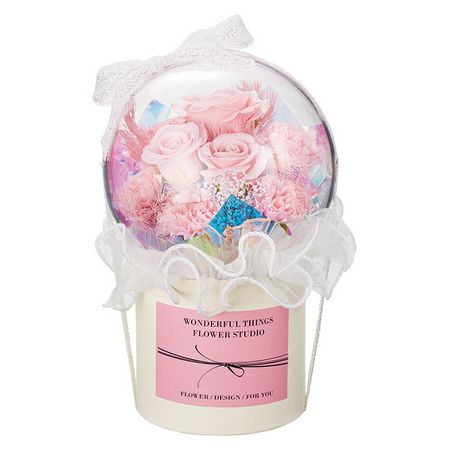 【ソープフラワー】松野ホビー/プラスチックバルーンシャボンブーケボックス ピンク/GM-5907