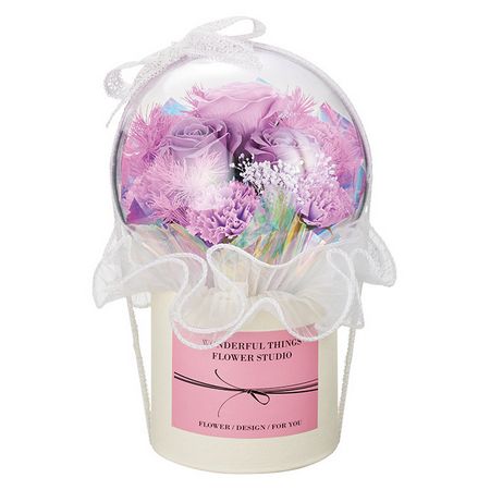 【ソープフラワー】松野ホビー/プラスチックバルーンシャボンブーケボックス パープル/GM-5909