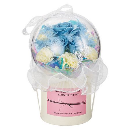 【ソープフラワー】松野ホビー/プラスチックバルーンシャボンブーケボックス ブルー/GM-5910