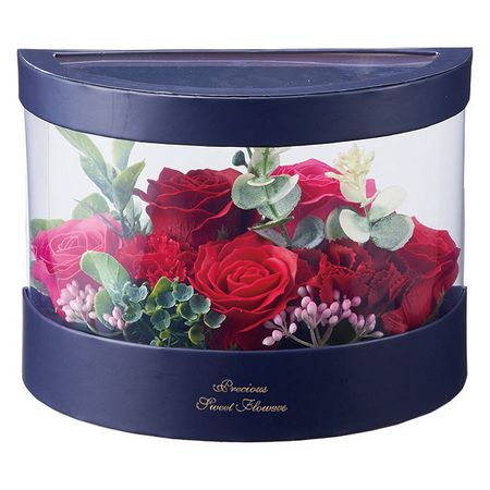 【ソープフラワー】松野ホビー/セミサークルシャボンフラワーワイドボックス(小) レッド/GM-5921