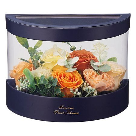 【ソープフラワー】松野ホビー/セミサークルシャボンフラワーワイドボックス(小) オレンジ/GM-5923