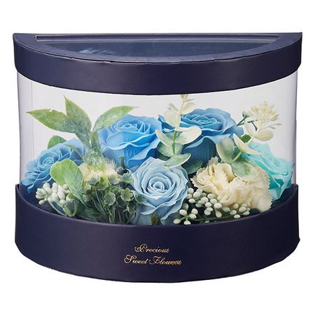 【ソープフラワー】松野ホビー/セミサークルシャボンフラワーワイドボックス(小) ブルー/GM-5925