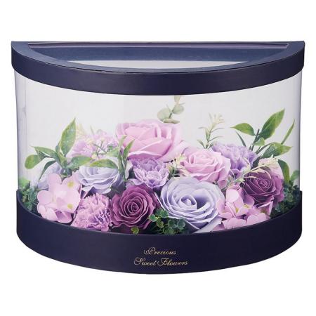 【ソープフラワー】松野ホビー/セミサークルシャボンフラワーワイドボックス パープル/GM-5919