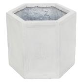 村田屋産業/ヘキサゴンポット7号White/3688 - 花材通販はなどんやアソシエ