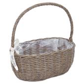 即日★村田屋産業/ＰＰラタンバスケット 横長GrayS/3178