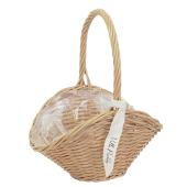 村田屋産業/PPラタンバスケット山型SNatural/3203 - 花材通販はなどん